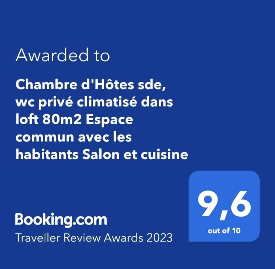Apartament Chambre D'Hotes Sde, Wc Prive Climatise Dans Loft 80M2 Espace Commun Avec Les Habitants Salon Et Cuisine Tulon Zewnętrze zdjęcie